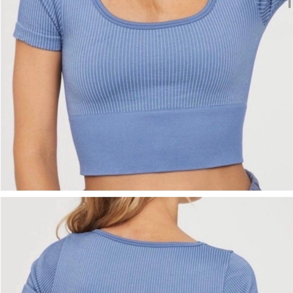 Aerie seamless sidewalk ribbed crop